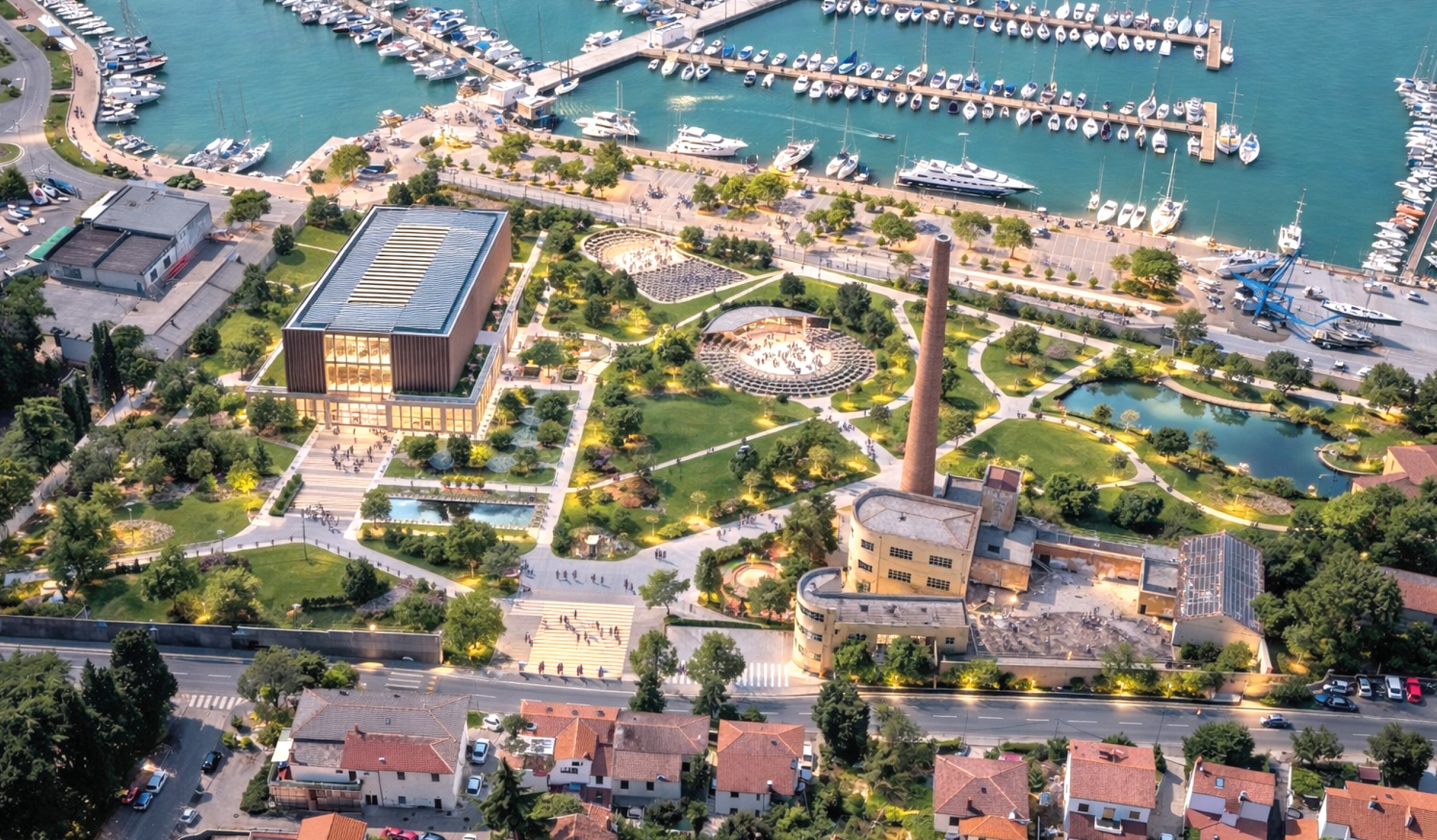 Vizualizacija parka Argo z marino — Skupaj za Izolo